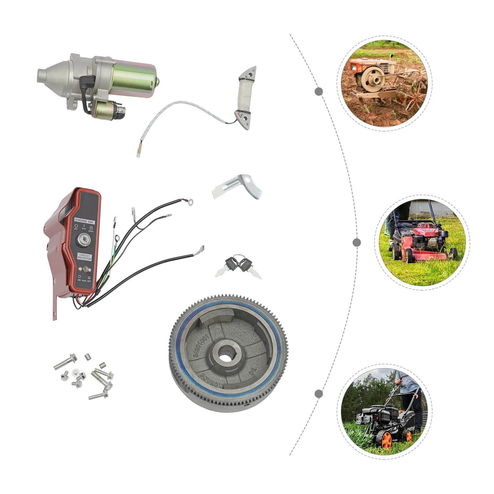 Electric Start Motor Electric Start Kit For Honda GX160 5.5HP GX200 6.5HP/Gx390 13Hp Gx340 11Hp