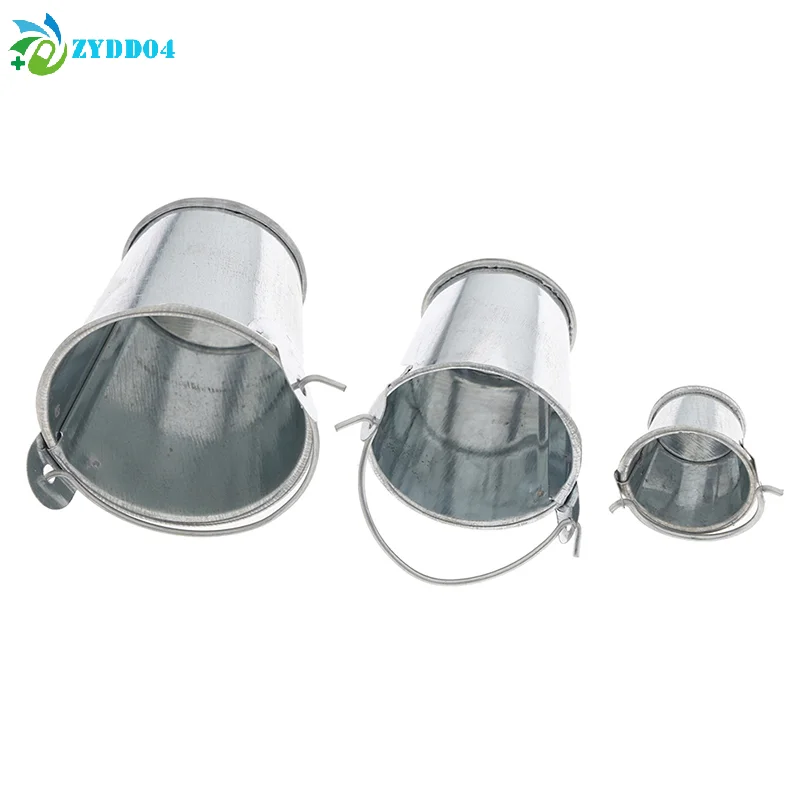 ●1Pcs Mini Iron Bucket Model Miniature Dollhouse Decorations Children Beach Small Bucket Toy