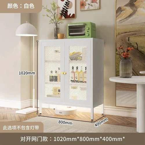 White Coffee Storage Cabinet Korean Kitchen Wooden Craft Pantry Cabinet Glass Disinfecting Dresser Vitrina Modular Furniture