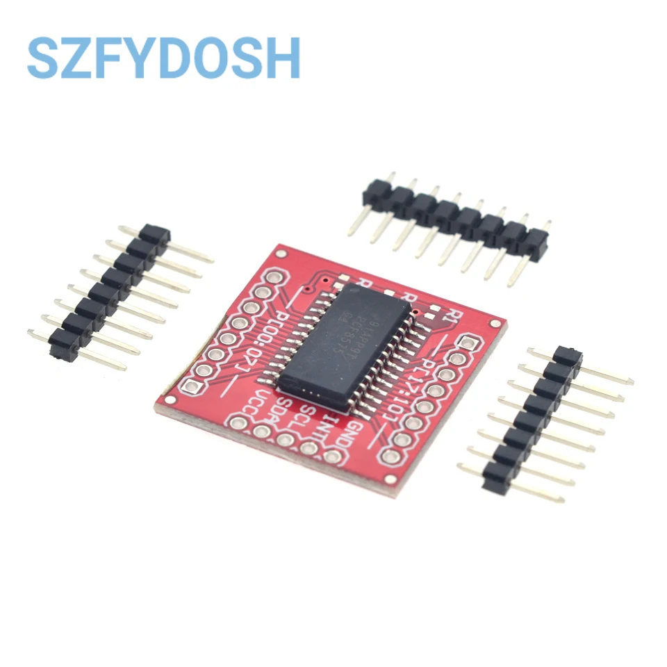 PCF8575 PCF8575C IIC I2C I/O Extension Shield Module 16-bit 400kHZ SMBus I/O Ports For Arduino