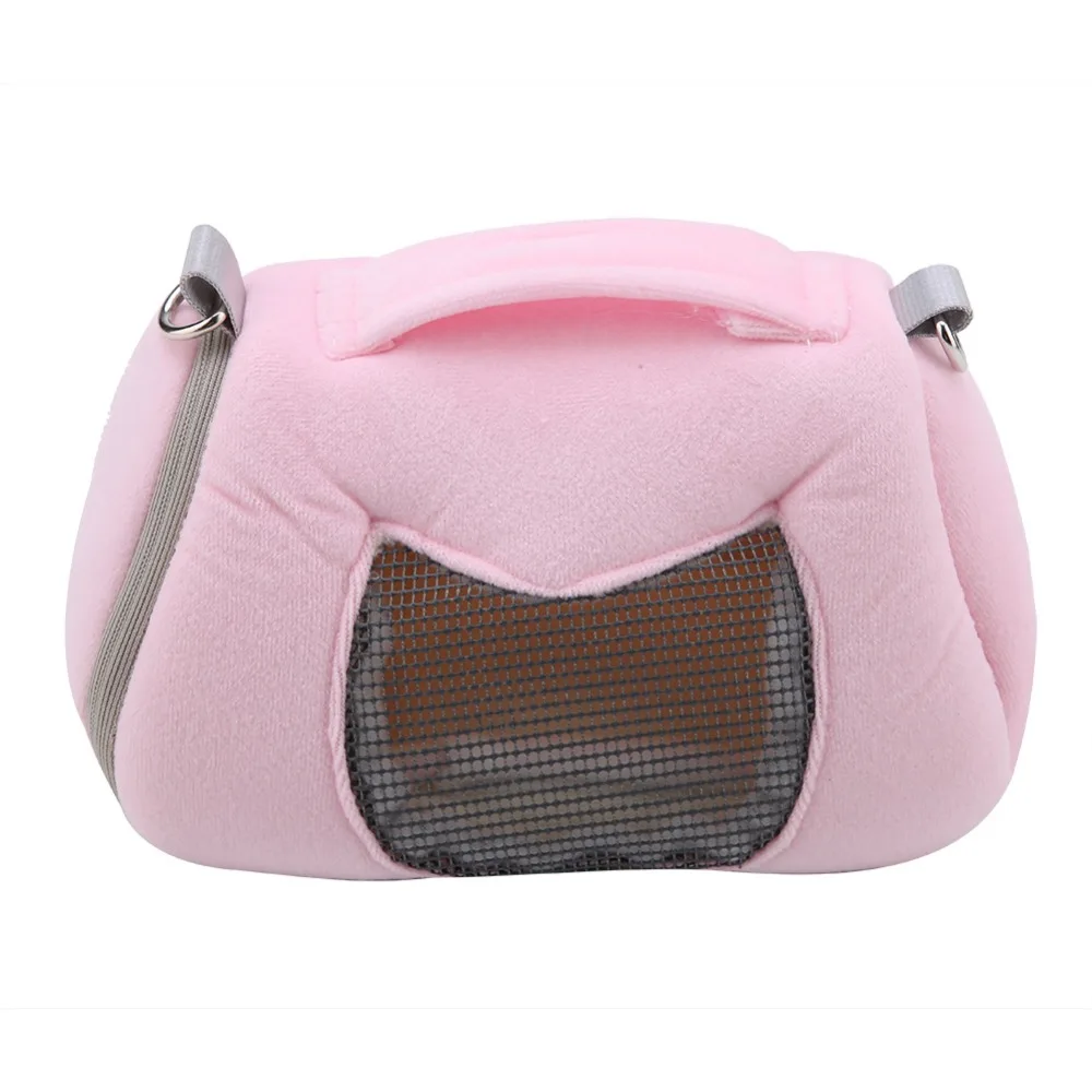 Soft Pet Carrier Bag Washable Breathable Mesh Hamster Travel Bag Adjustable Shoulder Strap Lightweight Pet Carrying Bag Hamster
