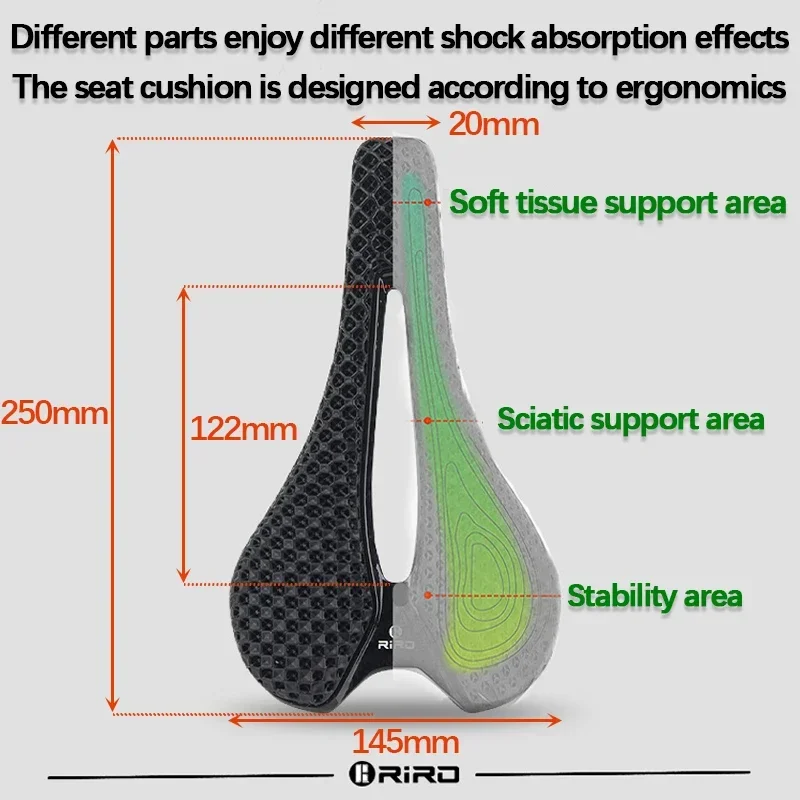 3d Printed Saddle Carbon Wide Bicycle Seat Cushion 145mm Specialized Bike Saddle Ultralight 168g Road Gravel Racing Saddles