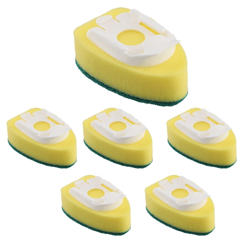 皿ブラシ交換用スポンジヘッド、キッチンクリーニング用ワンドパッド、6パック