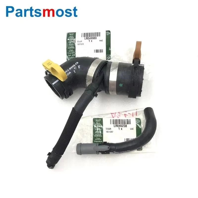 

OE Throttle Body Outlet Hose LR045238 Thermostat Water Pipe LR049989 for 5.0L V8 Petrol Discovery 4 Range Rover RR Sport 2010-13