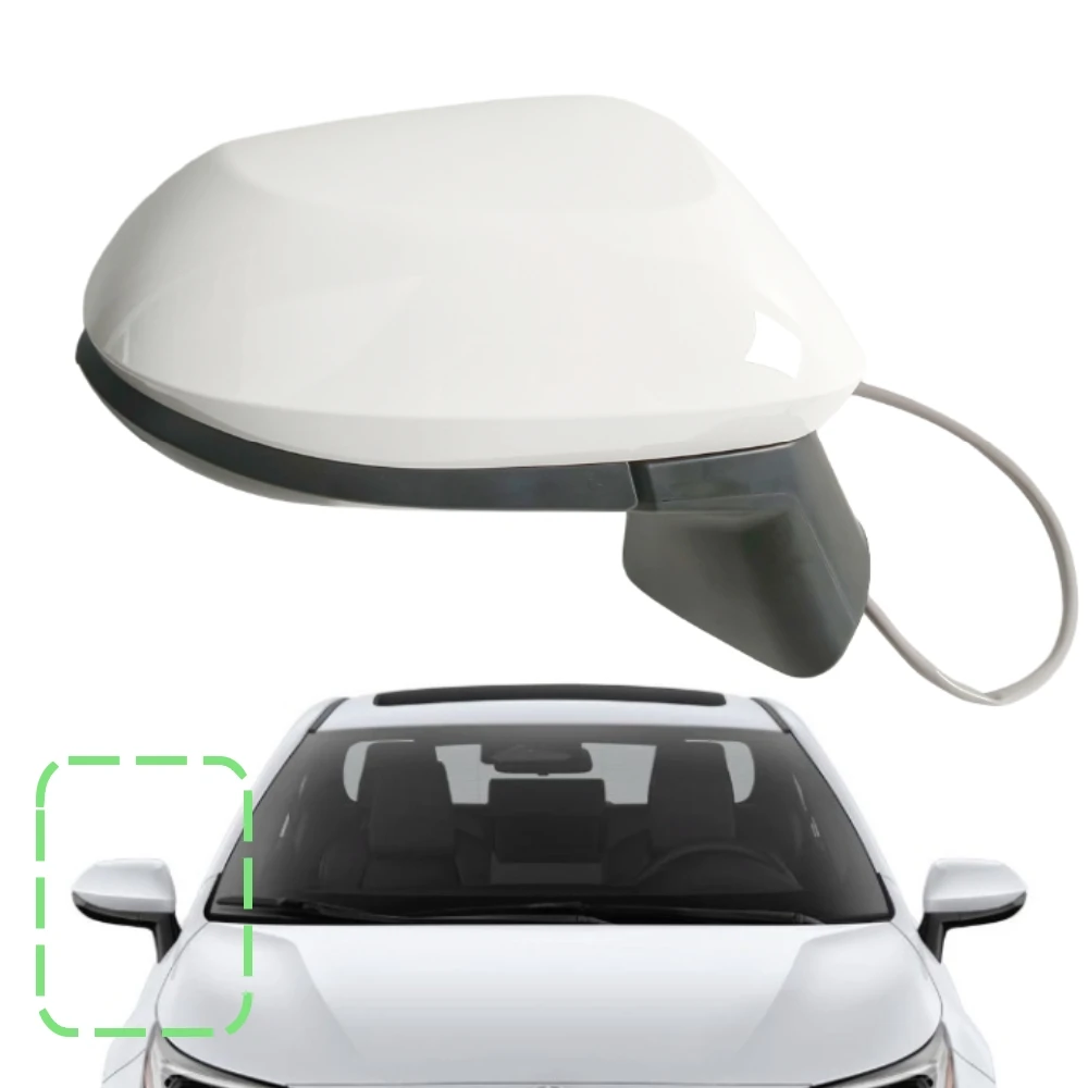 

Passenger Side Mirror for 2020-2024 Toyota Corolla Power Glass Painted White 87910-02928 87910-02916