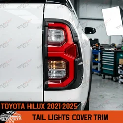Taillight Cover Trim Rear Light Cover For Toyota Hilux 2021 2022 2023 2024 Protector Trim Tail Light Cover Car Accessories