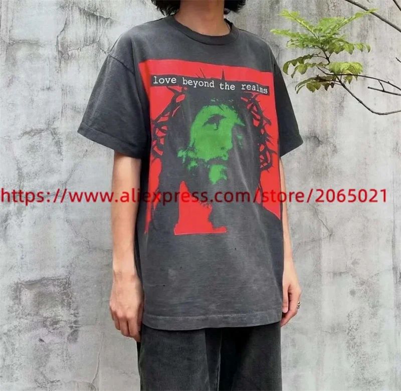 غسلها سانت تي شيرت الرجال النساء الإصدار الأعلى ريترو تي شيرت المحملة القمم #4