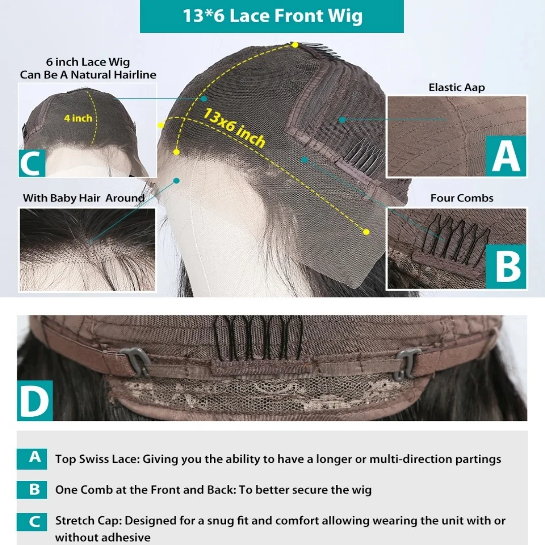 30 32 بوصة HD 200% 13x6 الجسم موجة المياه الدانتيل الجبهة خصلات الشعر المستعار الإنسان 13x4 الدانتيل الباروكة الأمامية 5x5 إغلاق بدون صمغ جاهزة لارتداء شعر مستعار