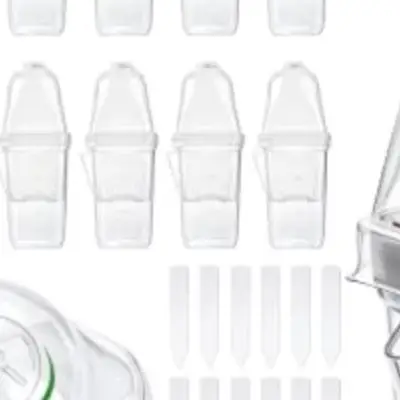 12-Piece Self-Watering Plant Pots Featuring Double-Layer Transparent Design and Side Water Inlet for Delicate Roots