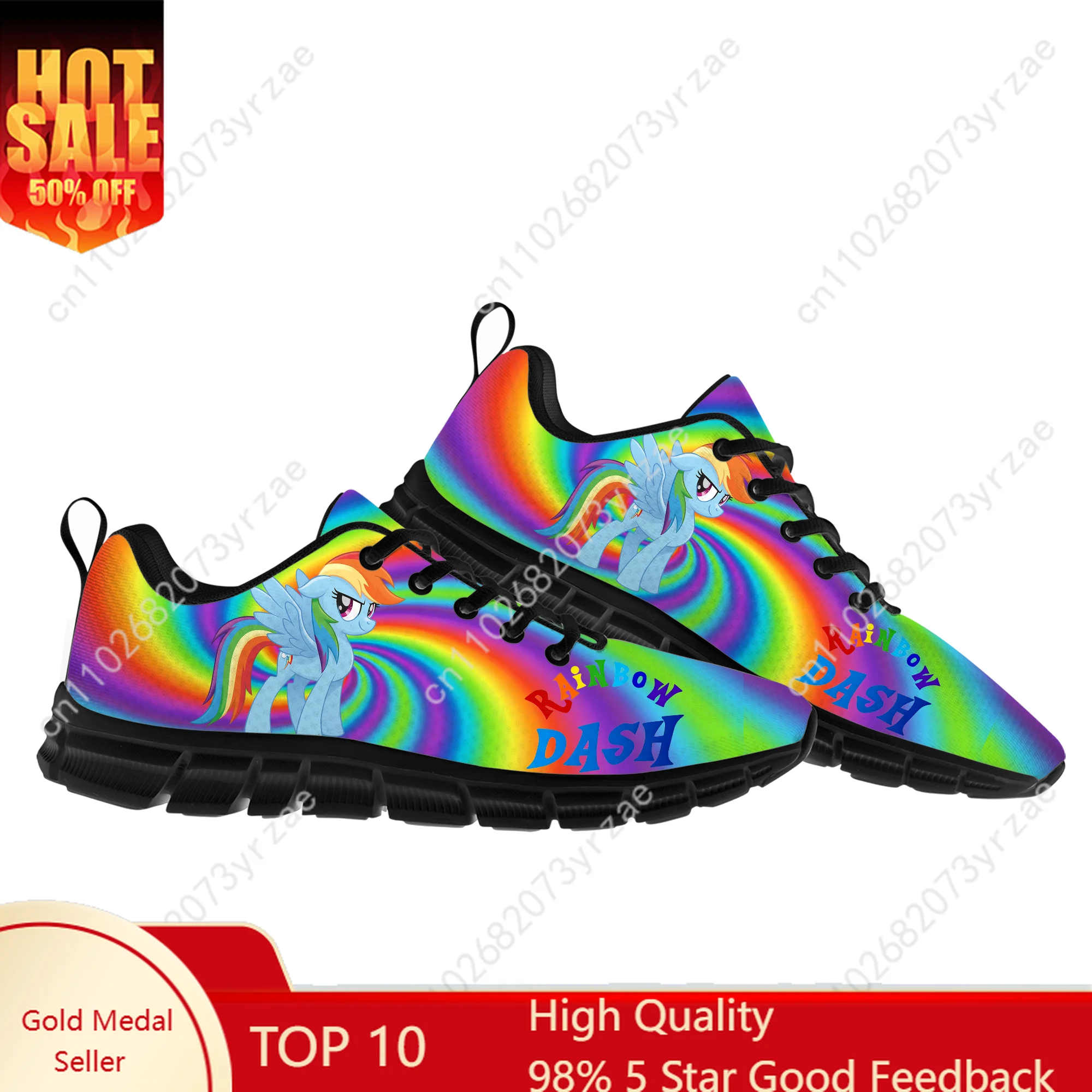 

Rainbow Dash Shoes Man Woman Blue Sneakers My Little Pony Friendship Is Magic Fashion Custom Shoe Cosplay Footwear