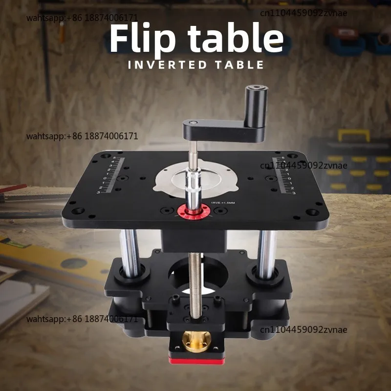 GD709 trimming machine flip-chip lifting base woodworking table bakelite milling chamfer trimming machine tenon opening table