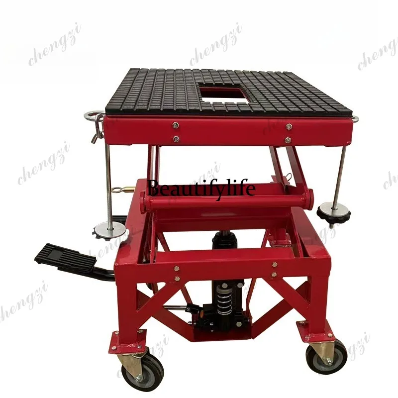 

ASMT 300LB Capacity Portable Motorcycle Lift Stool Garden Tool Lifting Equipment For Motorcycle Maintenance