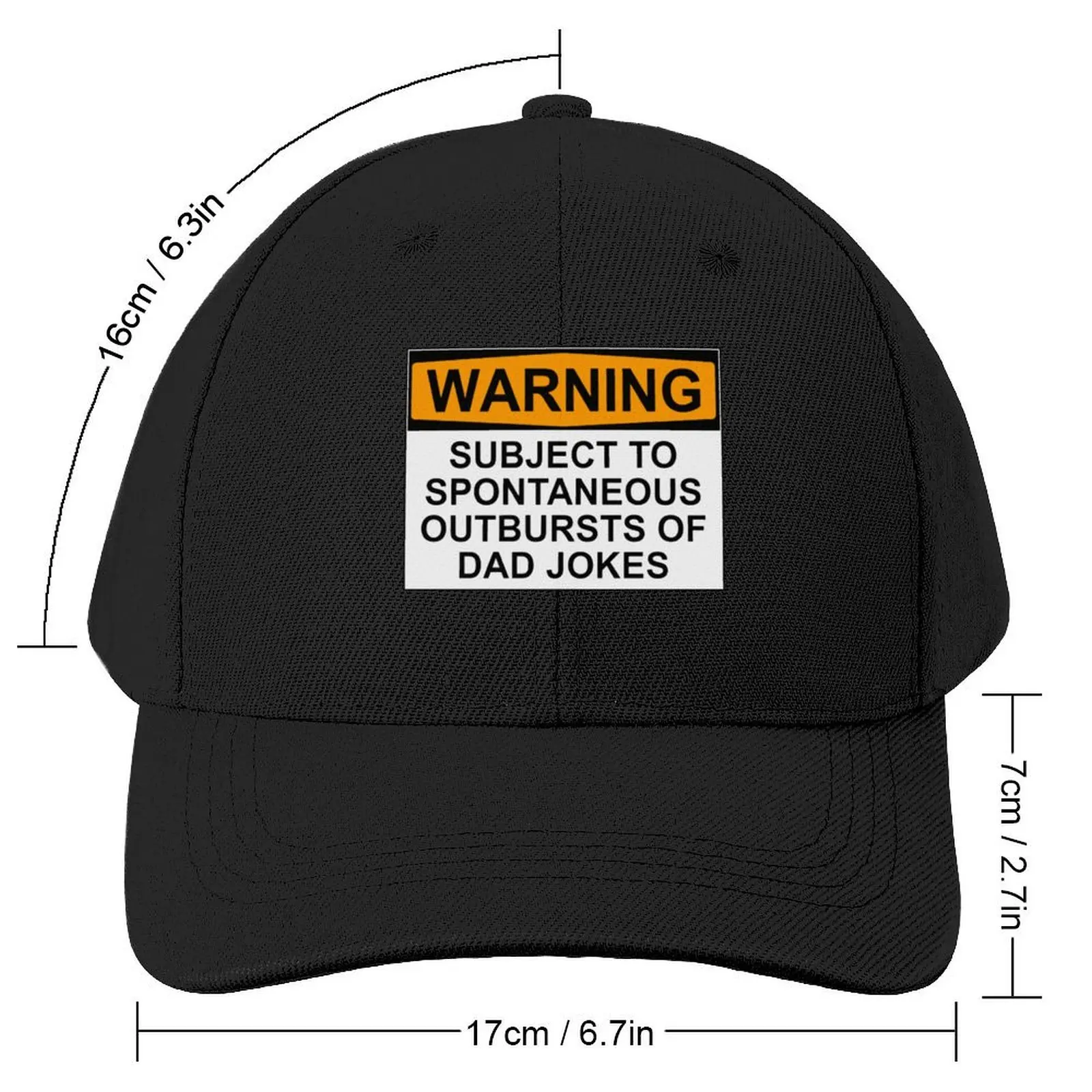 WARNING: SUBJECT TO SPONTANEOUS OUTBURSTS OF DAD JOKES Baseball Cap Kids Hat foam party Hat derby hat Hats Woman Men's