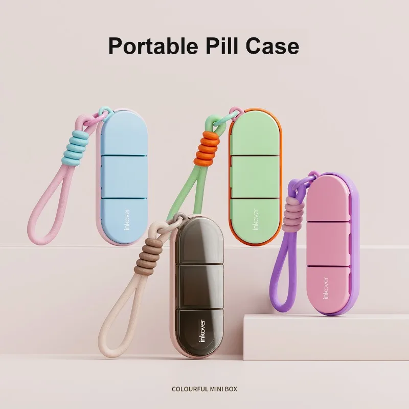 Pill Box Portable Sealed Waterproof Compartment Design for 7 Days 3 Daily Meals Medicine and Health Supplement Storage
