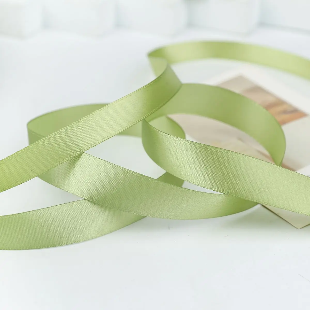 Matcha Green Series Ribbon, Jasmine Flower Hand String, Handmade DIY Material, Gift Box Packaging, Apparel Sewing Supplies