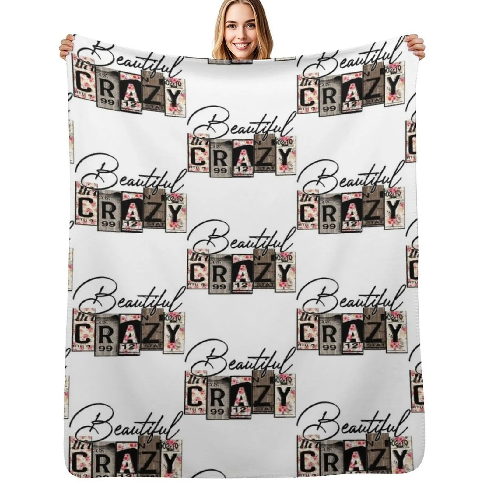 Beautiful Crazy Throw Blanket Multi Purpose Soft Warm Blanket for Home Travel