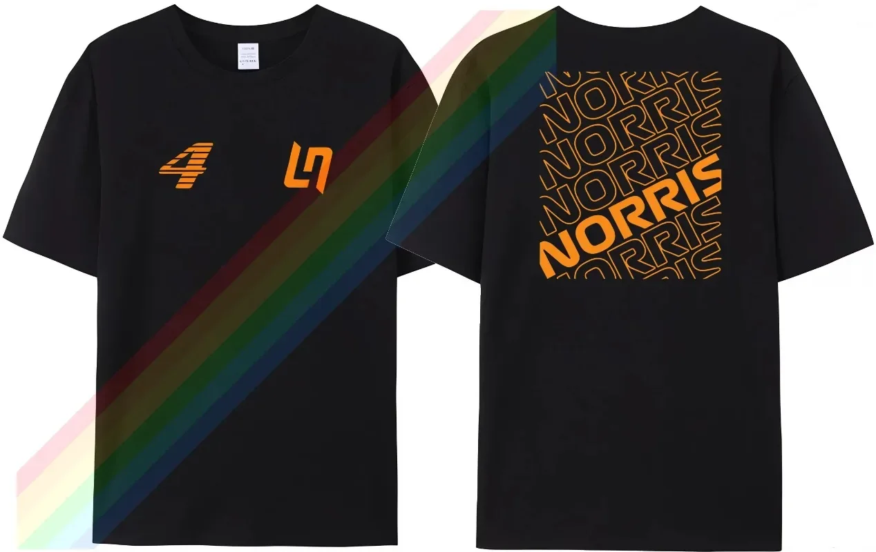 New Summer F1 Lando Norris T-Shirt Mens Cotton Unique Design No. 4 Ladies Hot Collection Short Sleeve