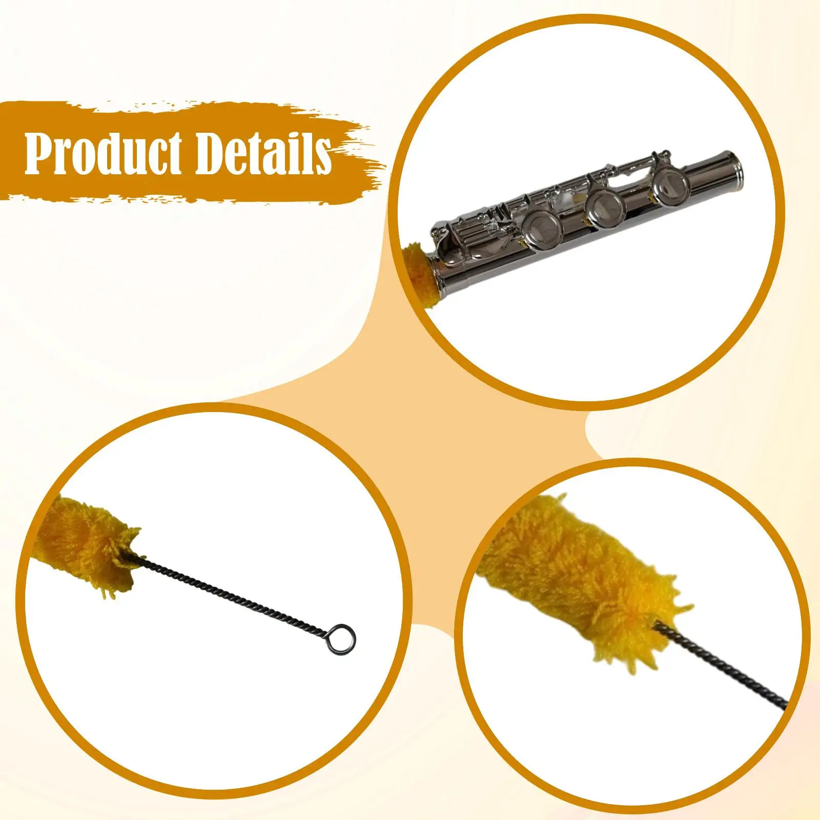 Saxophone Cleaning Brush Flexible Swab Multipurpose Flute Cleaner Tool for Practice and Repair