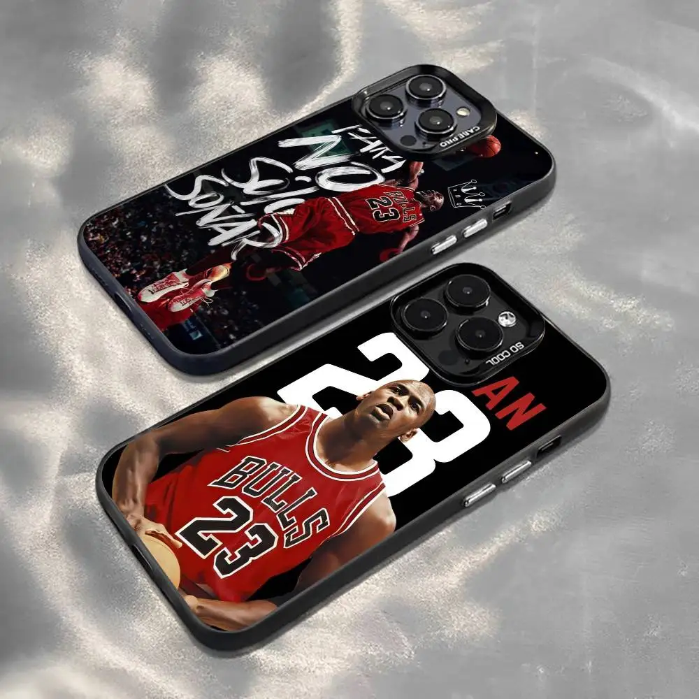 

Basketball Star M-Jordan Phone Case For iPhone 17,16,15,14,13,12,11 Plus,Pro Max,XS,Colorful Silver Phone case Funda Cover