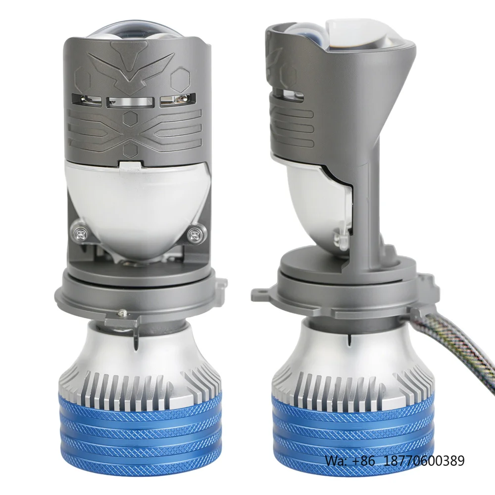Two Laser T91 H4 Mini Projector Lens 120W 6000k Car Led Headlight for Universal Car Motorcycles Factory Directly