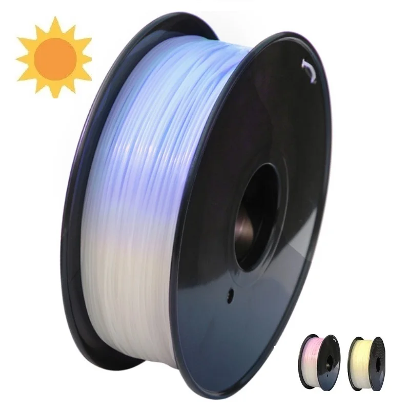 

3D Printer PLA Filament Color Change With Sunlight 3D Filament PLA 250G/500G/1KG 3D Printing Material Sublimation Plastic Blue