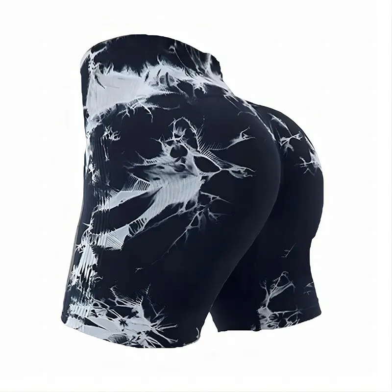 Seamless Tie-Dye Tight Fitting Hip Lifting Pants, High Waisted Yoga Fitness Pants, Running Sports Tight Pants