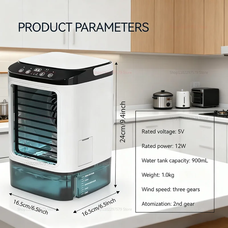 ترقية جديدة لعام 2025 مروحة تبريد الهواء الصغيرة لسطح المكتب مع مرطب رذاذ يعمل بالطاقة الصامتة تبريد محمول لغرفة النوم والمكتب المنزلي
