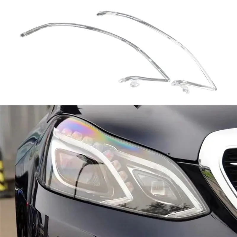 AU28-For Mercedes Benz E-Class W212 2014-2015 Headlight Light Guide Plate Daytime Running Light Tube Bar Front