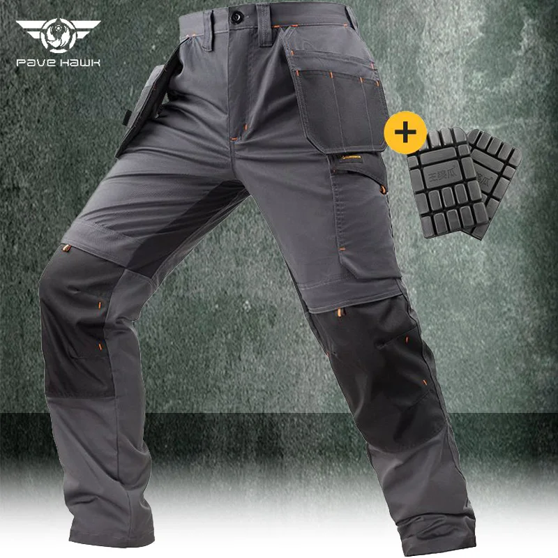 Summer Thin Cargo Pants Men's Multi-pocket Tear Resistance Stretch Trousers Outdoor Site Working Wear-resistant Pants Workwear