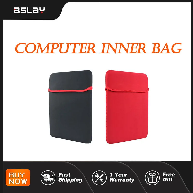 Computer Inner Bag 15.6 inch Diving Material Shockproof Waterproof Double-sided use Mouse Pad one-piece two-color Laptop Bag