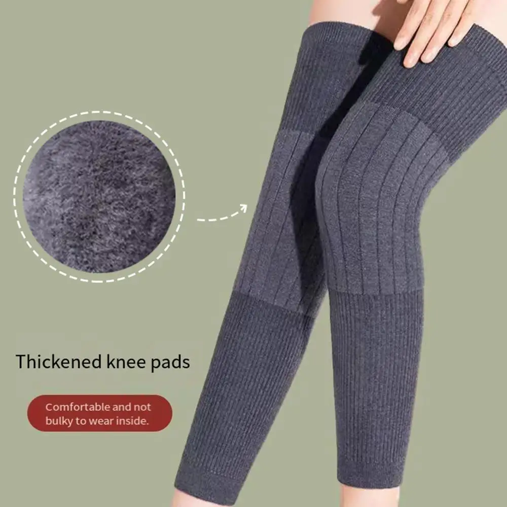 НОВЫЕ бархатные зимние наколенники, толстые теплые шерстяные наколенники, гетры для пожилых людей, холодные гетры с артритом, защита от холода, спортивная защита ног