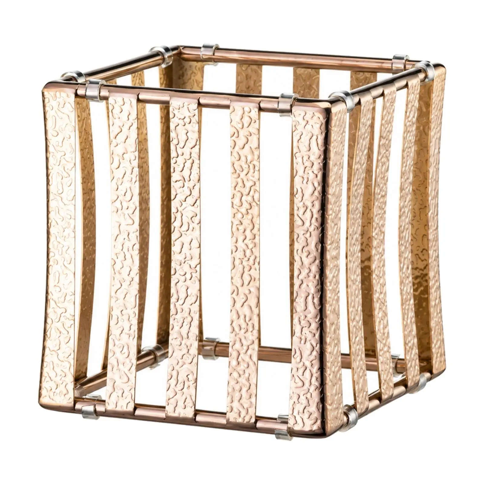 Food Display Stands Elevated Rose-Gold Stainless Steel Dessert Display Stand Open-Frame Food Serving Stand Elegant