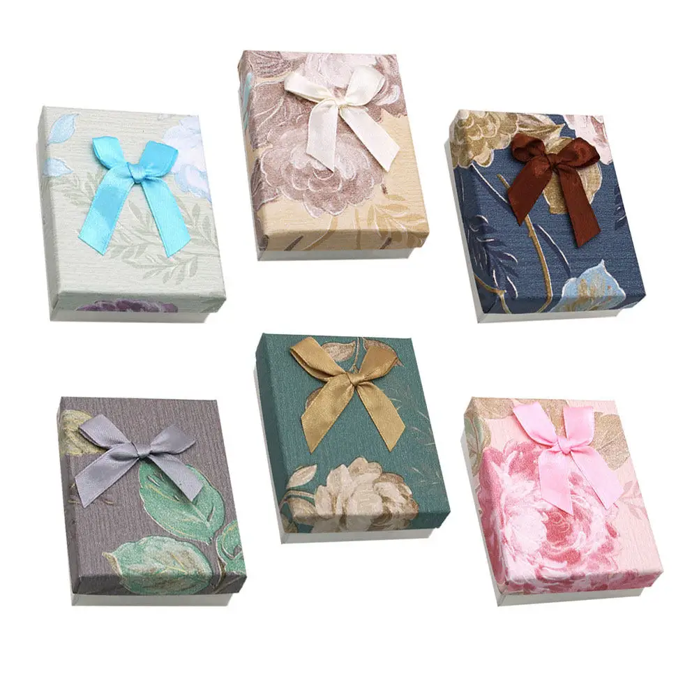 

Набор из 6 шкатулок для хранения украшений: подарочные футляры премиум-класса для предложения руки и сердца, свадьбы, дня рождения, сюрприза; маленькие органайзеры для украшений, дорожные.