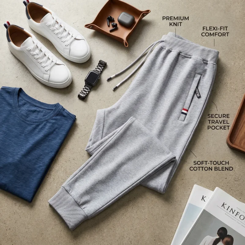 

Men Sweatpants Casual Plus Size Large Sportswear Elastic Waist 2026 Cotton Track Pants Stretch Trousers Male Black Joggers 8XL