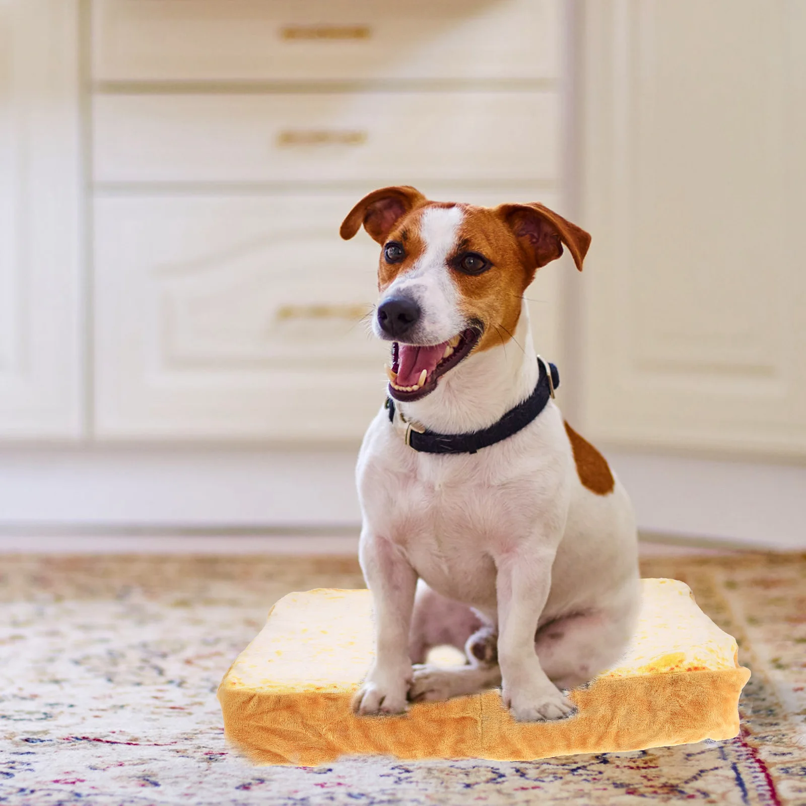 

Creative Toast Bread Pet Cat Bed Mattress Cushion Seat Pad for Pet Sleeping Playing Resting 40x40x7cm