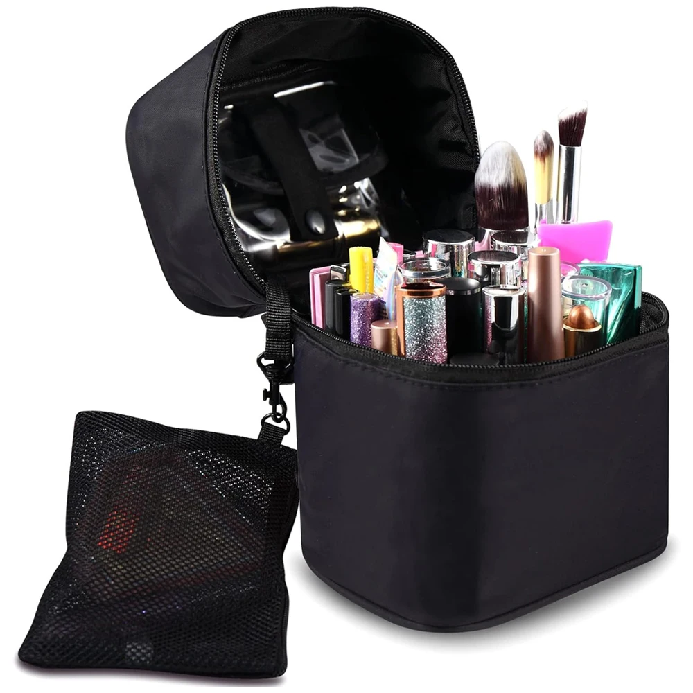 

1PCS Travel Toiletry Bag for Women, Wide-open Large Makeup Bag with Handle, Puffy Makeup Organizer for Toiletries, Cosmetics