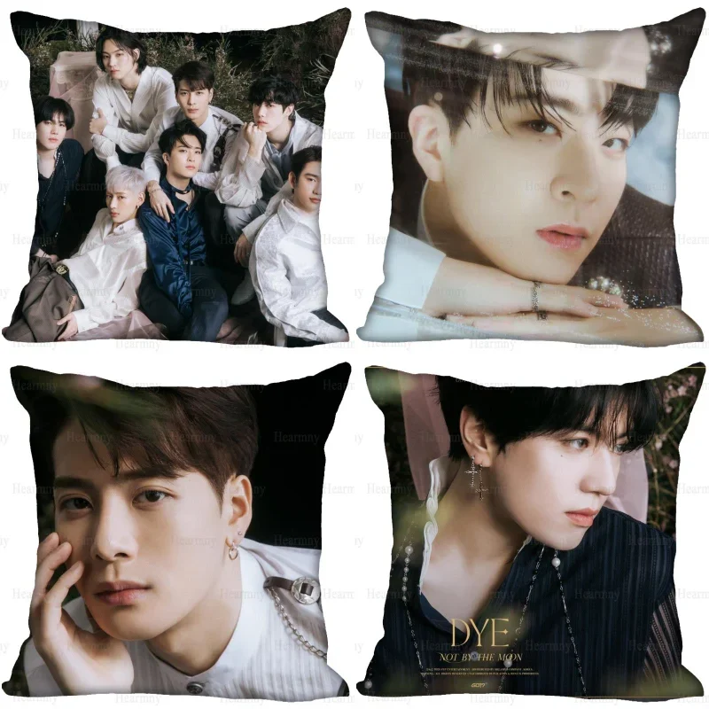 New KPOP GOT7 Pillow Case For Home Decorative Pillows Cover Invisible Zippered Throw PillowCases 45X45cm 0512