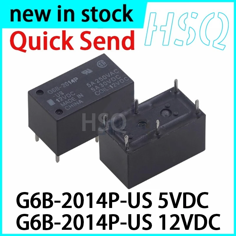 1PCS New  G6B-2014P-US 5VDC 12VDC 6-pin 5A Relay