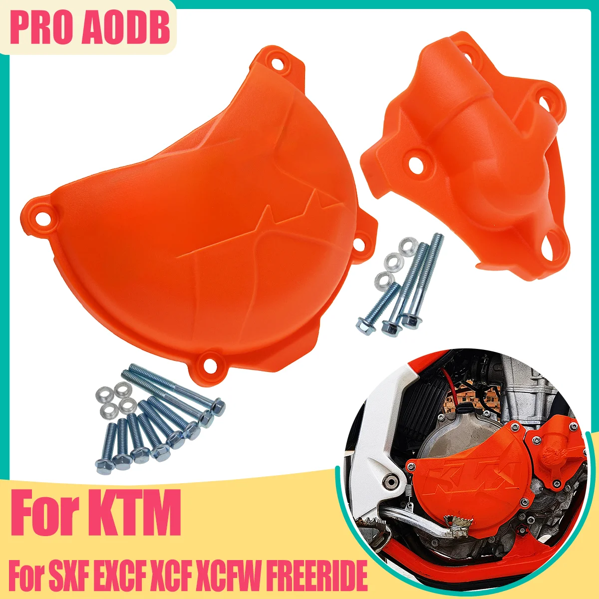 

For KTM Moto 250 350 Dirt Bike Engine Clutch Guard Water Pump Cover SXF EXCF SIX DAYS XCF XCFW SXF FREERIDE 2011 2012-2016