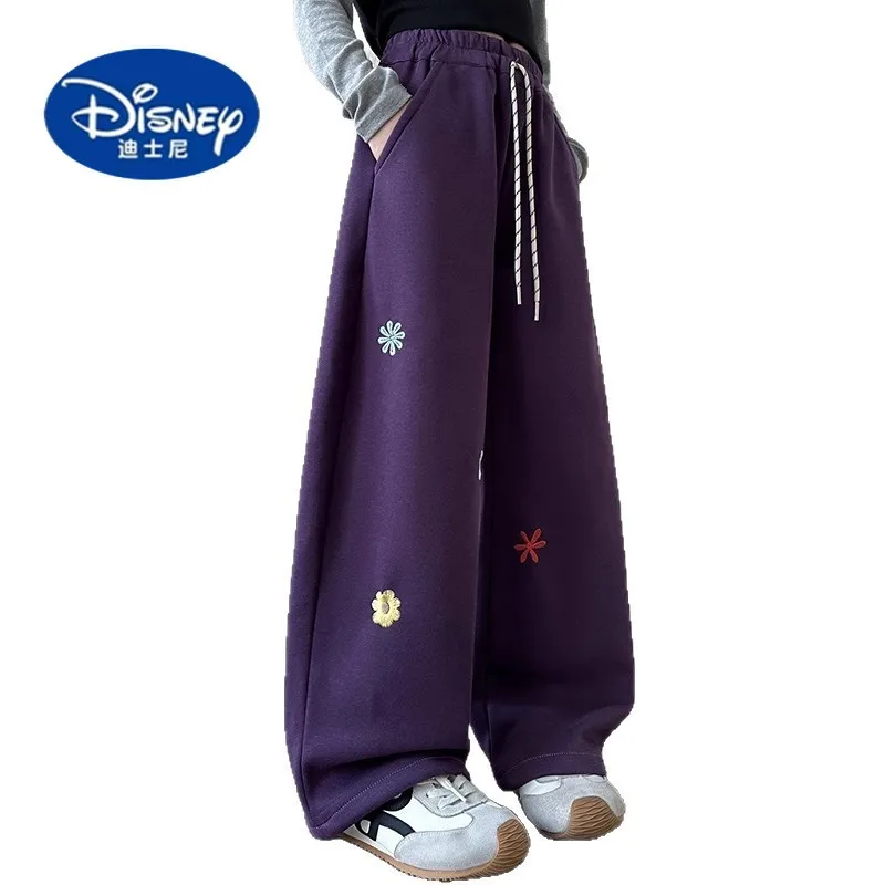 بنطال رياضي ديزني للبنات على شكل سيف مزين بالزهور 2025 |   ركض رياضي، أزياء ربيع الخريف