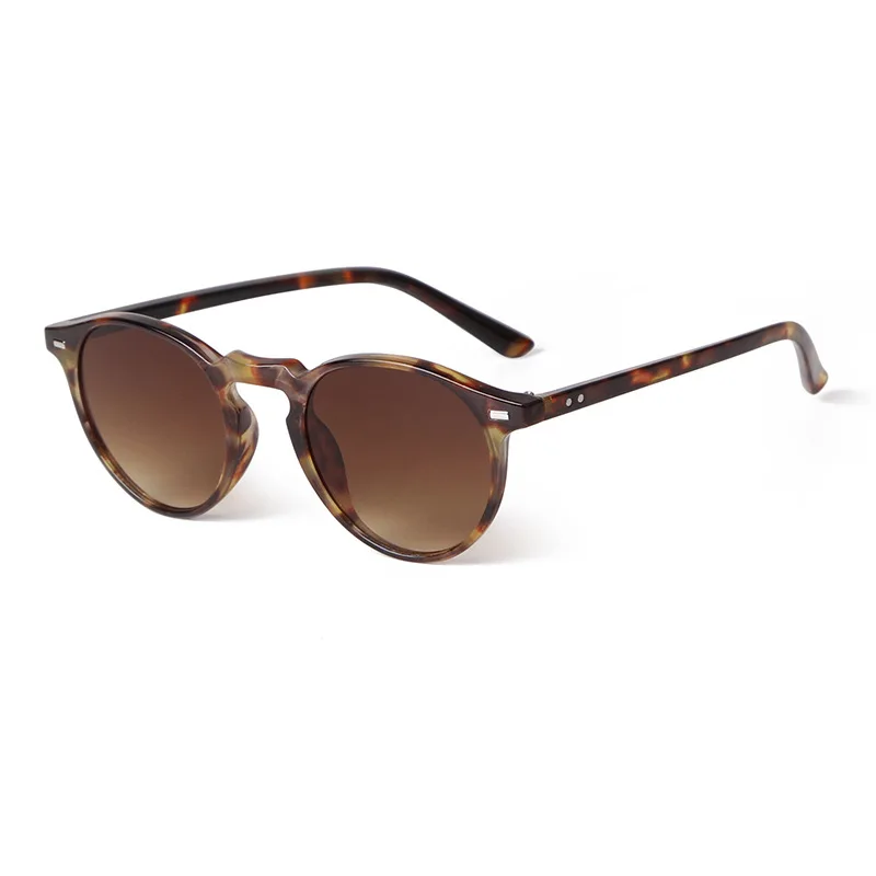 Vintage Fashion Round Sunglasses Women Men Brand Design Retro Rivet Yellow Blue Lens Square Sun Glasses Male Female Goggles view 3