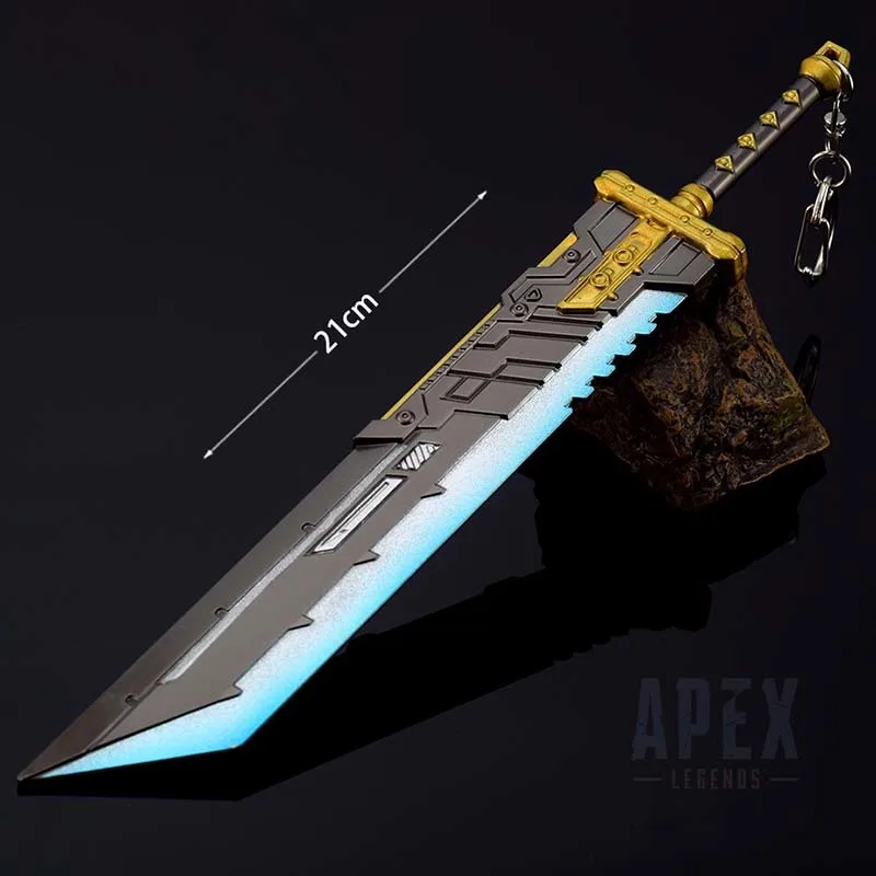 Apex Legends Heirloom Weapon FF7 Remake Cloud Buster Sword Game Peripheral 21cm Metal Sword Blade Weapon Model Toys Boys Gifts