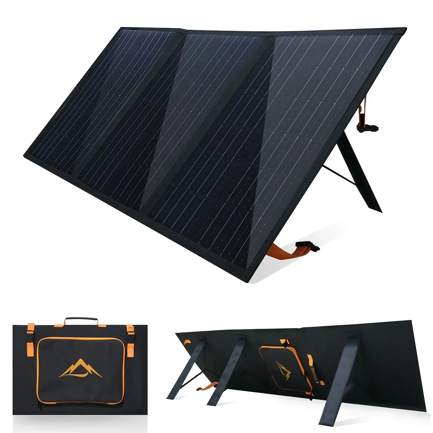 Multifunctional 150W Portable Solar Panel Kit Solar Charger for Camping Travel Mobile Phones Laptops RV Car Boat Battery