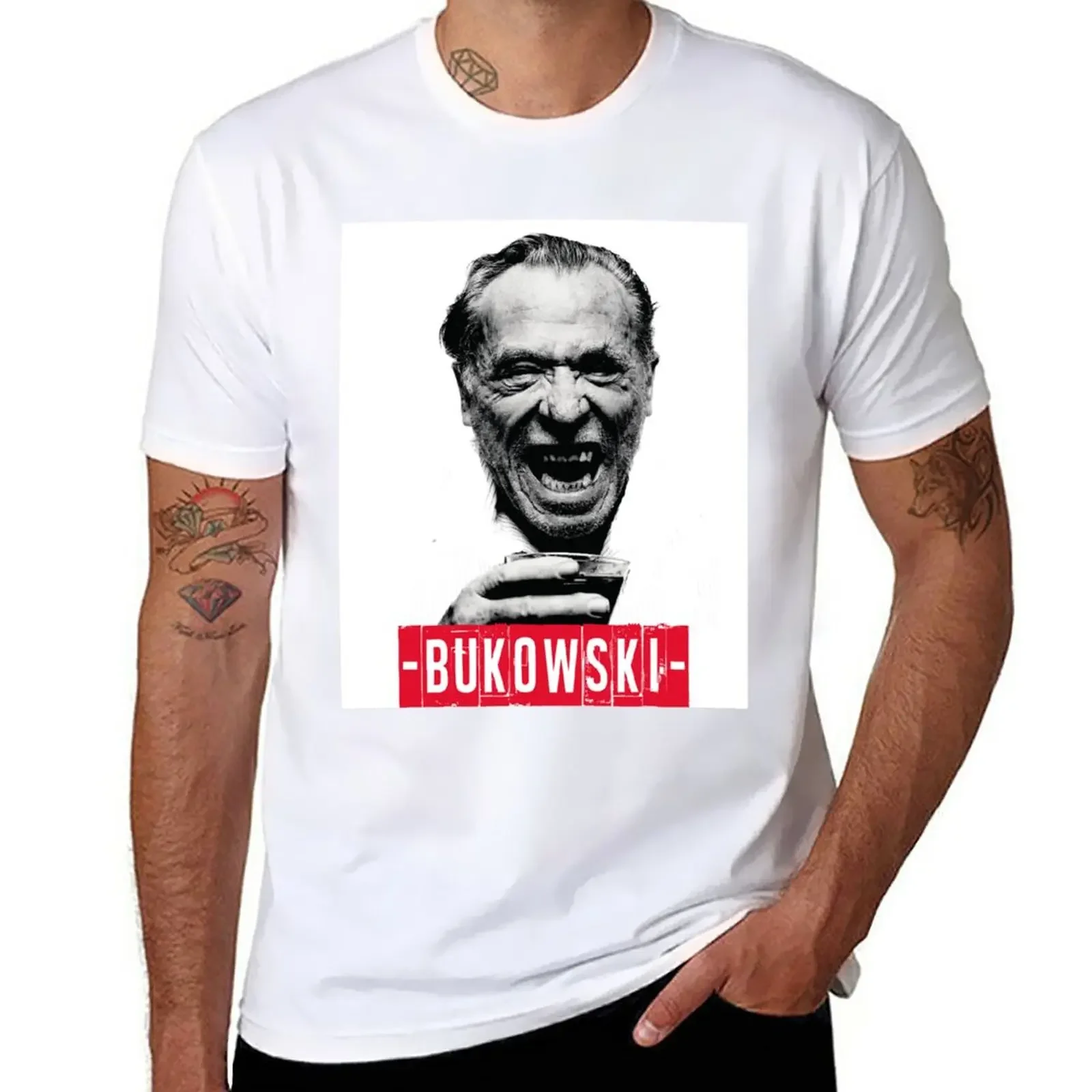 bukowski T-Shirt blacks customs tops mens clothing