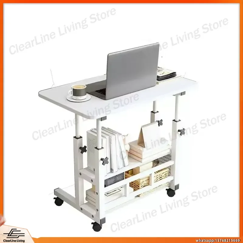 

Adjustable Height Computer Desk for Bedroom Small Space Office Desk with Keyboard Tray Foldable Laptop Desk for Sofa Bed Lazy