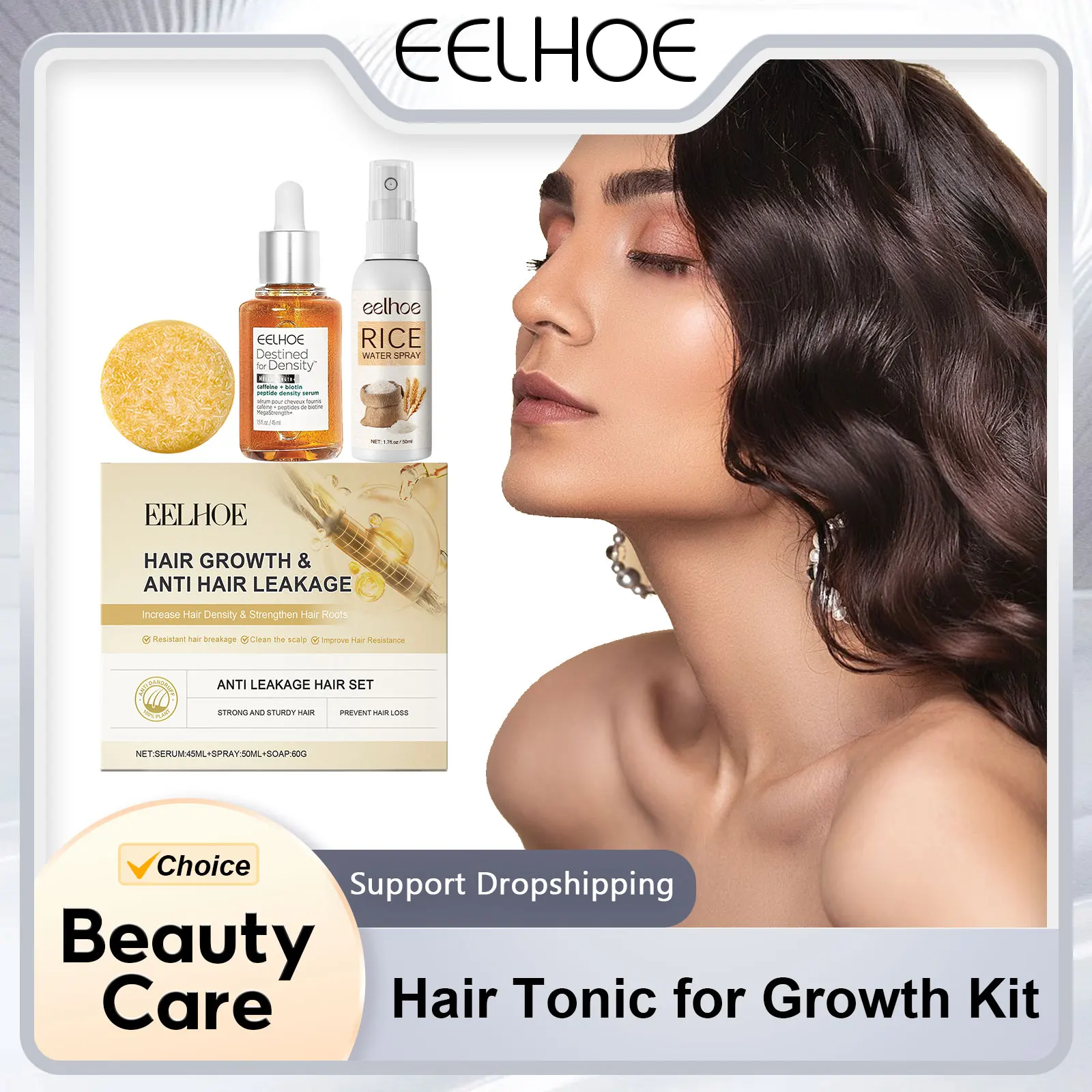 

EELHOE Hair Tonic for Growth Kit Deep Conditioning Hair Mask Ginger Hairs Treatment Deep Nourishing Strengthening Hair Root Kit