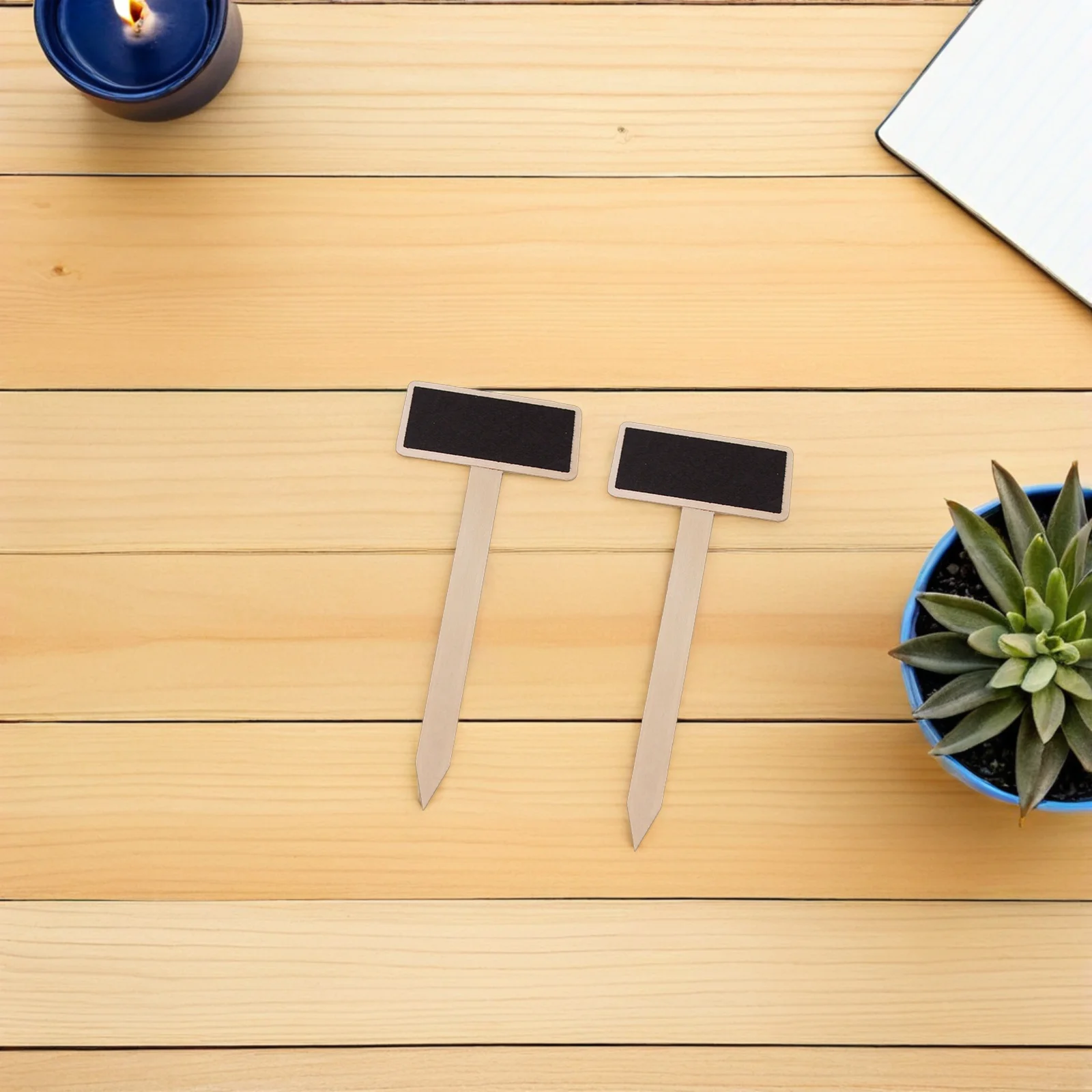 

20Pcs Mini Wooden Chalkboard Signs Blackboards for Plant Pots Garden Labels DIY Wedding Party Home Decoration Mini Chalkboard