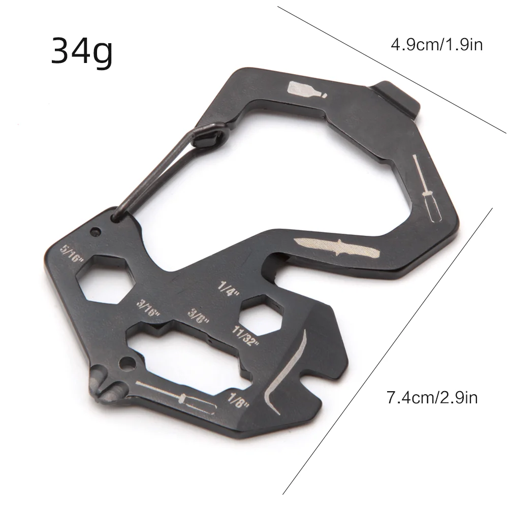 Mountaineering Buckle Keychain Clip, Anti-loss keychain and Quick Release Backpack buckle/hook Strap Multi-tool for men