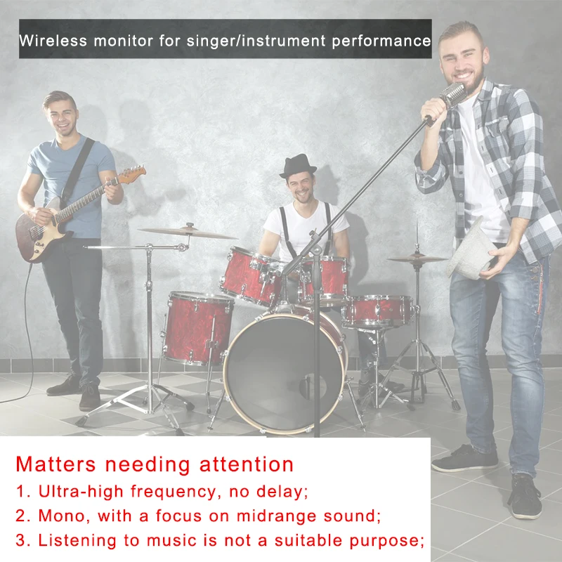 Wireless Monitor Singer Stage Return Music Accompaniment Audio Host Speech Sound  Real-Time Return To In Ear Monitor System