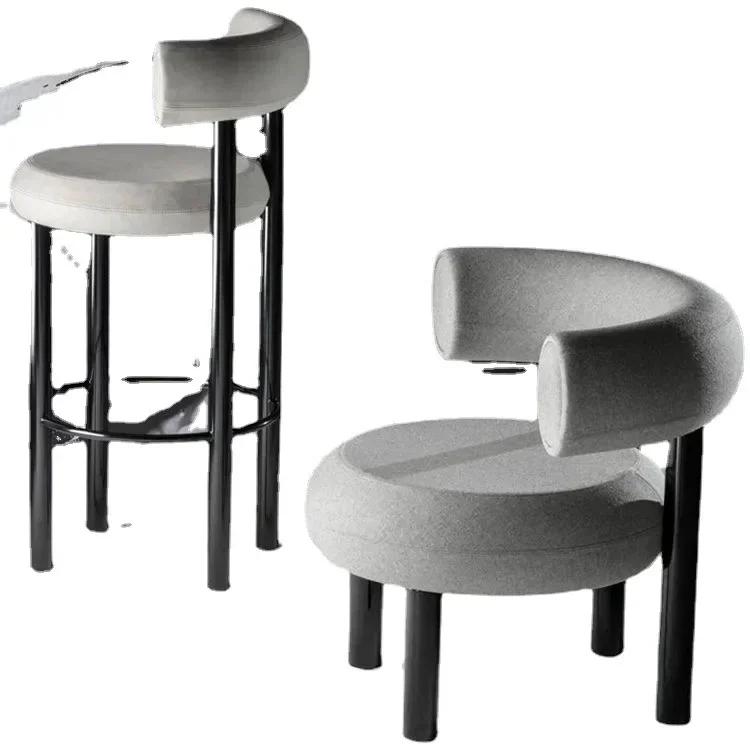 

Nordic modern dining chair, home restaurant light luxury, soft bag back chair, chair creative single chair